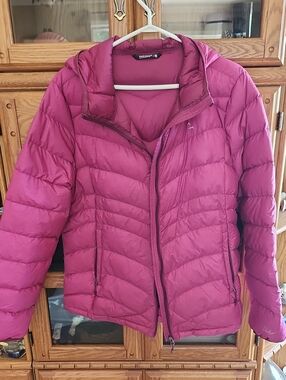 Paradox Women's Magenta Quilted Hooded Puffer Jacket